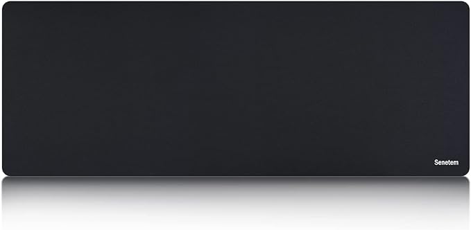 Senetem XL Large Mouse Pad, Ultra-Smooth Gaming Mousepad, Non-Slip Rubber Base, Washable Surface Fits Wired & Wireless Mouse – Big & Long Keyboard Computer Black Mat for Desk, 31.5x11.8 in