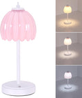 Rechargeable Table Lamp with 5200mAh Battery & Touch Control - 3 Adjustable Color Temperatures, Cordless Dimmable Table Light for Bedroom, Office Desk, Nightstand(Creamy Pink, 1 Pack