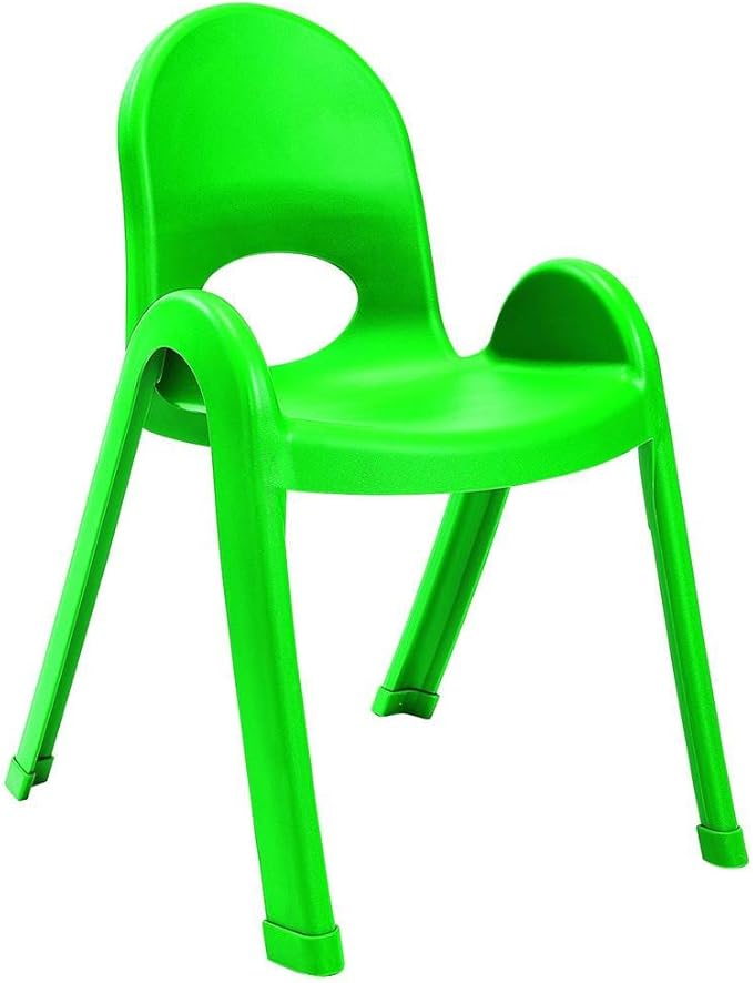 Angeles Value Stack 13" H Chair, Shamrock Green, 4 Pack, Stackable Ergonomic Seating Solution for Classrooms Daycares and Homeschools