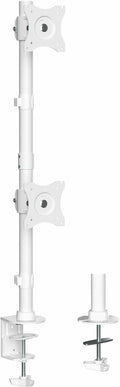 VIVO Dual Monitor Desk Mount Stand with Height Adjustment and VESA Plates for 2 LCD Ultrawide Screens up to 34 inches, Stacked Array, STAND-V002RW