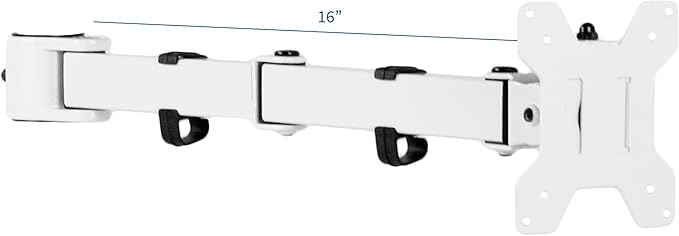 VIVO Fully Adjustable Single Monitor Arm for Desk Mount Stand, Monitor Arm for 1 Screen up to 27 inches, White, PT-SD-AM01AW
