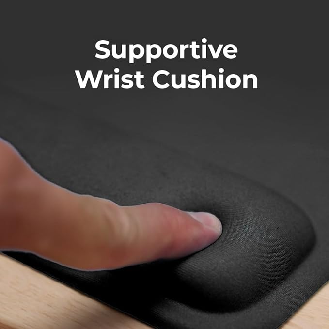 BLACK+DECKER Ergonomic Mouse Pad Wrist Support - Comfortable Mouse Pad Wrist Rest - Wrist Relief Gel Mousepad - Non-Slip Base Aesthetic Mousepad for Gaming, Home, Office - Perfect for Computer, Laptop