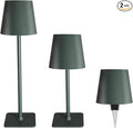 2 Pack Minimalistic Cordless Table Lamps - 2000mAh Rechargeable, Touch Control, 3 Colors Stepless Dimming LED Bottle Lamp Kit for Home & Camping