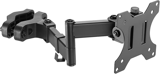 Pole Mount Monitor Arm Easy Clamp-on VESA Mount for 17"-32" Screens Supports up to 17.6 lbs Compatible with 75x75 and 100x100 VESA Perfect Solution When Wall or Desk Mounting Isn't Possible
