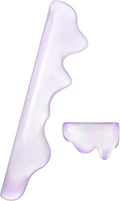 Clear Gel Wrist Rest for Keyboard and Mouse, Wrist Rest Set, Cute Ergonomic Silicone Wrist Rest for Keyboard 60%/68%/75% (Purple)