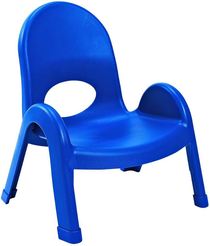 Angeles Value Stack 7"H Chair, Royal Blue, 4 Pack, Stackable Ergonomic Seating Solution for Classrooms Daycares and Homeschools