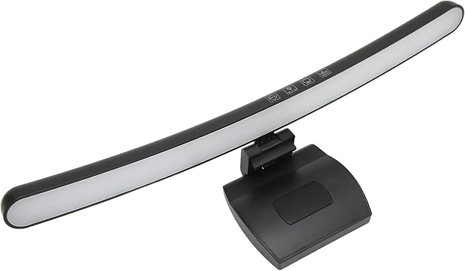 Pomya Computer Monitor Light Bar, Curved Screen Bar Monitor Light with 7 Color RGB, Asymmetric Optical Touch Dimming Screen Lamp for Curved Screen, for Home Office
