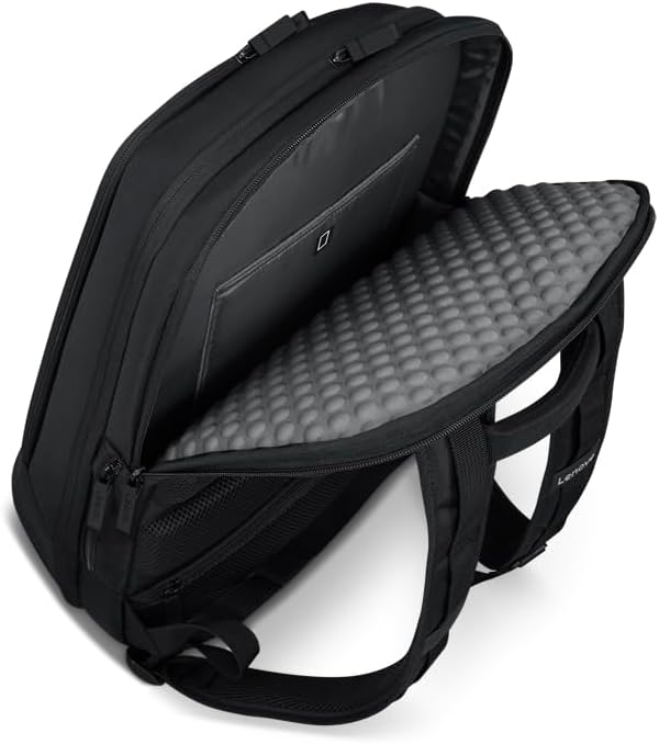 Lenovo - Legion 17” Armored Backpack – Gaming Laptop Bag – Double Layered Protection – Dedicated Storage Pockets – Durable Pack with EVA Front Shield