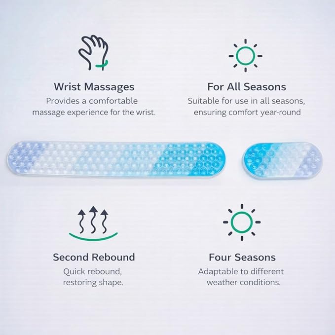 Cute Ergonomic Gel Jelly Wrist Rest for Office & Gaming, Support to Relieve Wrist Fatigue, Non-Slip Gel Pad for All-Day Typing Comfort, Won’t Flatten or Lose Shape After Long-Term Use
