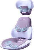FLORICH Seat Cushion and Lumbar Support Pillow for Office Chair Car Neck Headrest Pillow 100% Memory Foam Seat Pads Pressure Relief Back Cushion and Carseat Pads(Purple)