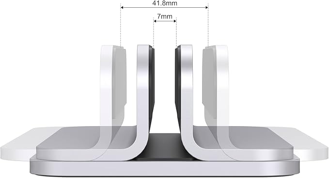Aluminum Laptop Stand, Sturdy and Adjustable, Compatible with Apple MacBook Pro/Air, Mac Mini, iPad Pro, Silver