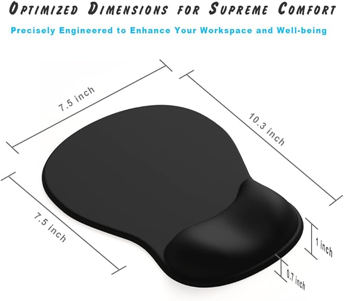 ErgoComfort Gel Wrist Rest Mouse Pad-Ergonomic Office Mousepad with Wrist Support-Non-Slip, Design Desk Accessories Mat for Home&Game Decor (06Lavender Haze)