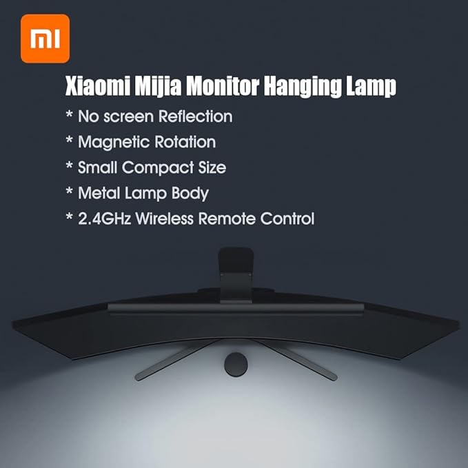 Xiaomi Mi Computer Monitor Light Bar, Screen Light Bar (270 Lumens, Adjustable Colour Temperature 2700-6500K, Colour Rendering Index RA95, No Reflective Glare, Easy Installation, Modern Design)