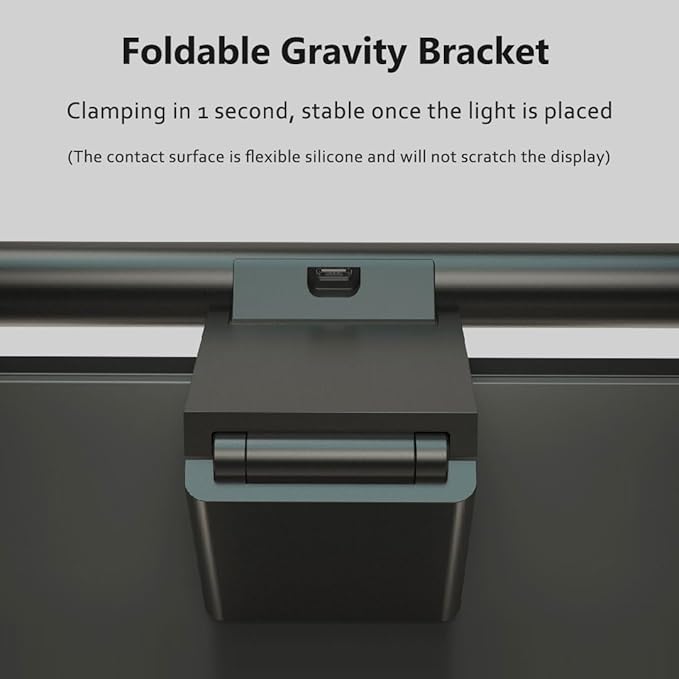 Monitor Light Bar, Touch E-Reading Monitor Light Lamp, No Screen Glare Stepless Dimming USB LED Hanging Light for Work and Office