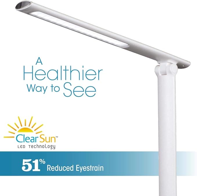 OttLite Emerge LED Desk Lamp with 2.1A USB Charging Port