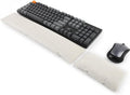 Keyboard Mouse Wrist Rest Bean Bag Set, Ergonomic Wrist Rest for Keyboard and Mouse Filled Ergo Beads, for Laptop, Desktop Computer (Ivory White)