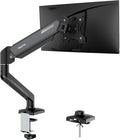 NearHub Single Monitor Mount Arm for 13-32" Up 22 lbs Screens | VESA 75x75/100x100 | Clamp/Grommet Base | Cable Management | Space Saving Desk Setup,180° Swivel, Tilt +90° to -45°, 360°Rotation
