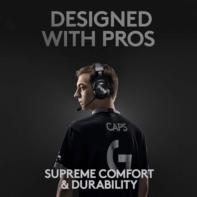 Logitech G PRO X Wireless Lightspeed Gaming Headset with Blue VO!CE Mic Filter Tech, 50 mm PRO-G Drivers, and DTS Headphone:X 2.0 Surround Sound, 20+ Hour Battery Life - Black