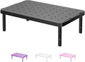 WALI Computer Monitor Stand for Desk, Adjustable Laptop Riser, Desk Monitor Stand Underneath Storage for Office, School Supplies (PTT001-B), 1 Pack, Black