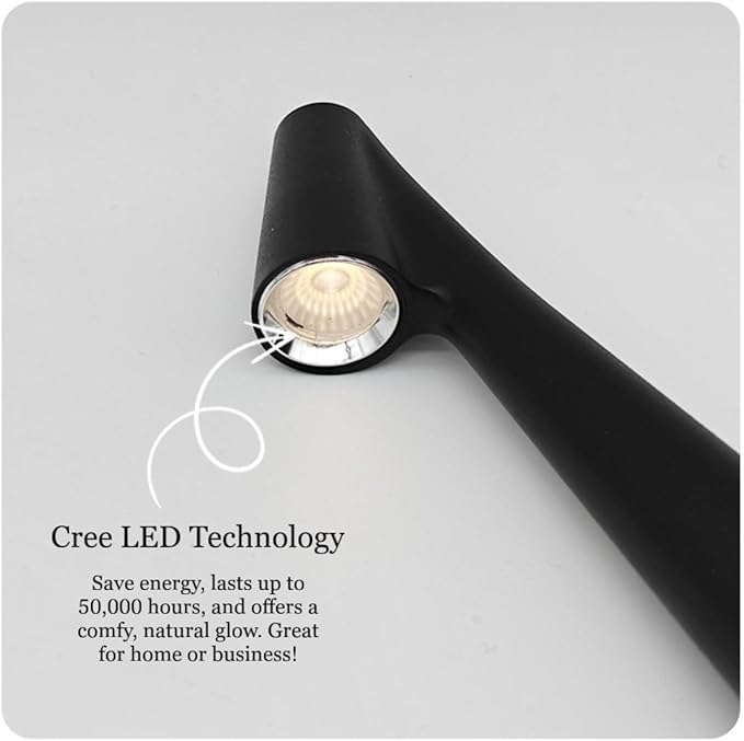 LED Desk Lamp with Touch Control, 3 Color Modes, Portable, Cordless, USB-C Rechargeable, Modern Table Light for Office, Bedroom, Portable, with Multiple Finishes (Orange, Small)