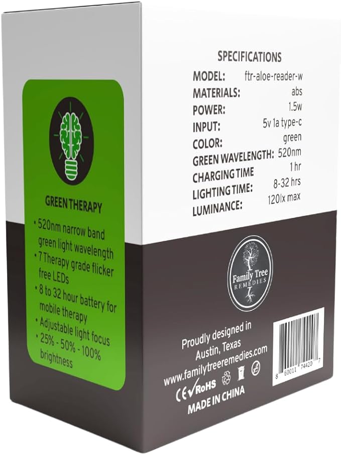 Migraine Relief Light – Clip-On 520nm Green Light Therapy for Headaches, Sleep, Anxiety | USB Rechargeable, Portable LED Lamp for Natural Headache Support | Adjustable Brightness