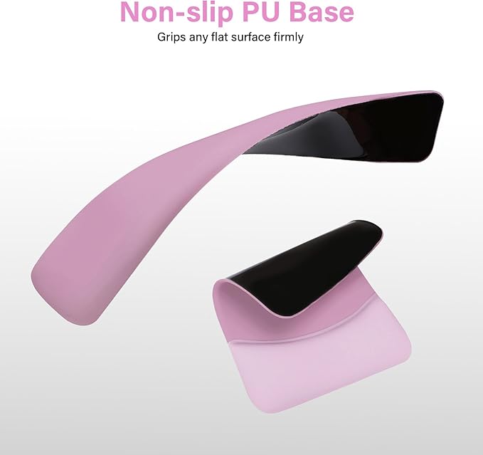 MOSISO Wrist Rest Support for Mouse Pad&Keyboard Set, Rectangular Ergonomic Mousepad Non-Slip Base Home/Office Easy Typing Pad with Neoprene Cloth&Raised Silicone Lining, Mauve Pink