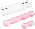 Keyboard Wrist Rest - Gel Wrist Rest for Computer Keyboard and Mouse, Acrylic Clear Keyboard Stand for Desktop, Ergonomic Keyboard Riser with Wrist Rest Support