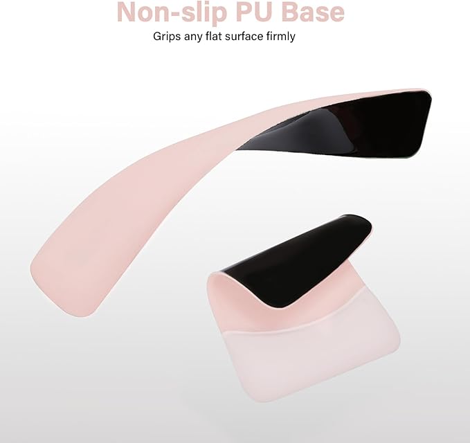 MOSISO Wrist Rest Support for Mouse Pad&Keyboard Set, Rectangular Ergonomic Mousepad Non-Slip Base Home/Office Easy Typing Pad with Neoprene Cloth&Raised Silicone Lining, Baby Pink