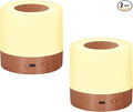 2 Pack LED Touch Bedside Table Lamp,13 RGB Colors & 5 Brightness, USB Rechargeable, Remote Control Dimmable Night Light with RGB Color Changing,Portable Lamp for Baby, Bedroom,Outdoor