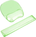 MOSISO Gel Wrist Rest Support for Mouse Pad&Keyboard Set, Irregular Oval Ergonomic Mousepad Keyboard Pad Non-Slip Base Home/Office Cooling Gel Easy Typing Pad for Computer Laptop, Green