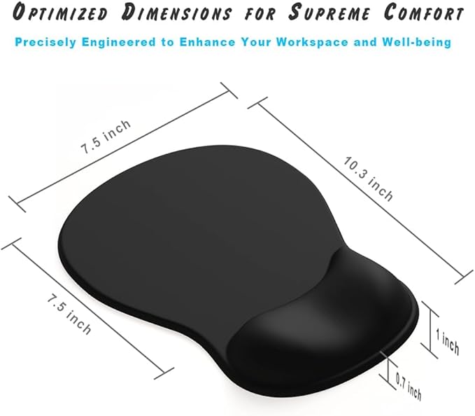 ErgoComfort Gel Wrist Rest Mouse Pad-Ergonomic Office Mousepad with Wrist Support-Non-Slip, Design Desk Accessories Mat for Home&Game Decor (08Serene Forest)