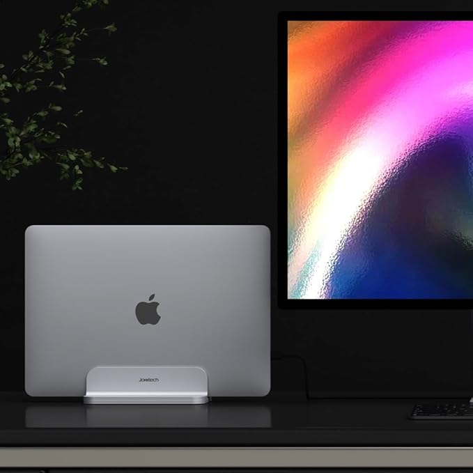 Aluminum Laptop Stand, Sturdy and Adjustable, Compatible with Apple MacBook Pro/Air, Mac Mini, iPad Pro, Silver
