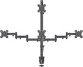 Suptek Quad LED LCD Monitor Stand up Desk Mount Extra Tall 31.5 inch Pole Heavy Duty Fully Adjustable Stand for 4 (3+1) / Four Screens up to 27 inch (MD6864)