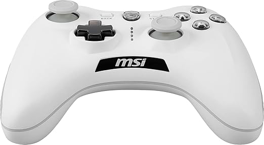 msi Force GC30V2 White Wireless Gaming Controller, Dual Vibration Motors, Dual Connection Modes, Interchangable D-Pads, Compatible with PC & Android