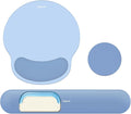 Mouse Pad and Keyboard Wrist Rest, 3-in-1 Gel Memory Foam Ergonomic Mouse Pad with Wrist Rest Set,Gaming Mousepad Arm Cushion Support for Computer Office Desk Accessories Cute Setup,Sky Blue