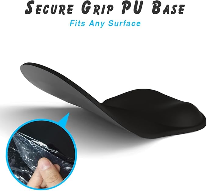 ErgoComfort Gel Wrist Rest Mouse Pad-Ergonomic Office Mousepad with Wrist Support-Non-Slip, Design Desk Accessories Mat for Home&Game Decor (04Graphite Glide)