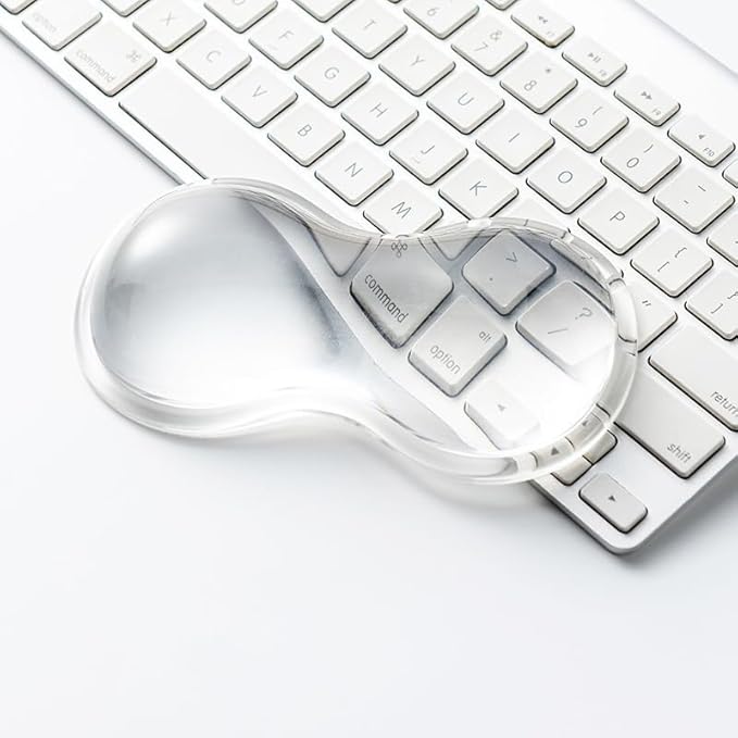 Clear Gel Mouse Wrist Rest, Wrist Support Wrist Pad for Typing, Ergonomic Cool Wrist Rest for Mouse, Hand Mouse Wrist Rest for Office, Gaming, Computer, Laptop - Transparent