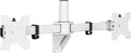 VIVO Premium Dual 21 to 32 inch LCD LED Monitor Wall Mount, Heavy Duty Telescoping Arms, Flush Wall Setup, Fits 2 Screens, White, MOUNT-TS32W