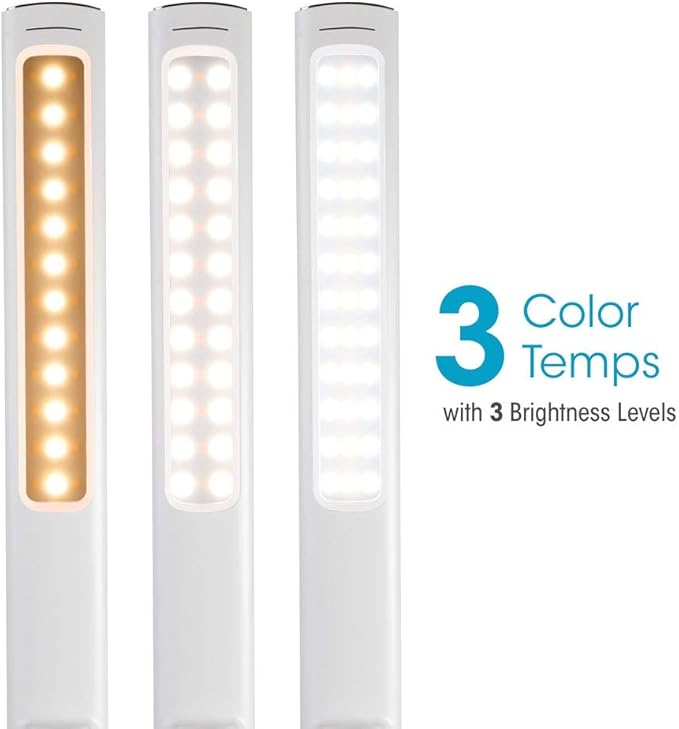 OttLite Emerge LED Desk Lamp with 2.1A USB Charging Port