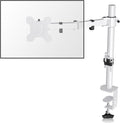 Suptek Single Monitor Arm Desk Mount Fully Adjustable Monitor Stand for 1 / One Screen up to 13" to 32" Extra Tall 15.75 inch Pole,VESA 75x75mm or 100x100mm,White (MD9421W)