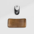Walnut Wooden Wrist Rest for Mouse and Keyboard, Ergonomic Design for Wrist Pain Relief, Smooth No Odor and Easy to Clean, Support Wrist to Coding Typing and Playing (for Mouse or One Handed)