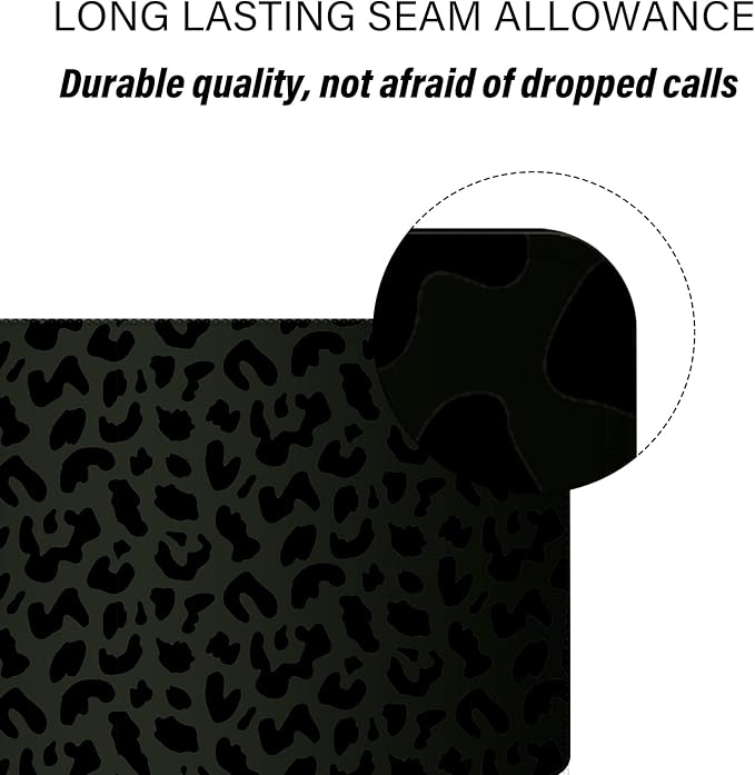 Extended Large Computer Gaming Mouse Pad Desk Mat(31.5×15.7 in),Desk Pad with Non-Slip Base Stitched Edges,Suitable for Work Office Large Gaming Mouse Pad Desktop Pad-Black Leopard Cheetah