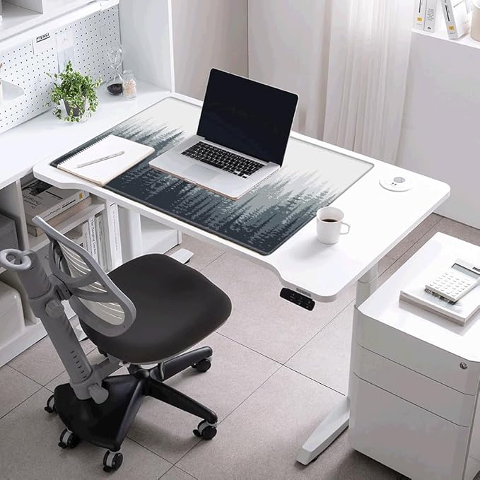 36x24 Mouse Pad Misty Forest Desk Mat Large Mousepad Gaming Giant Mouse Mat Huge Oversized Desk Pad XXXL Computer Mat for Office Work Women