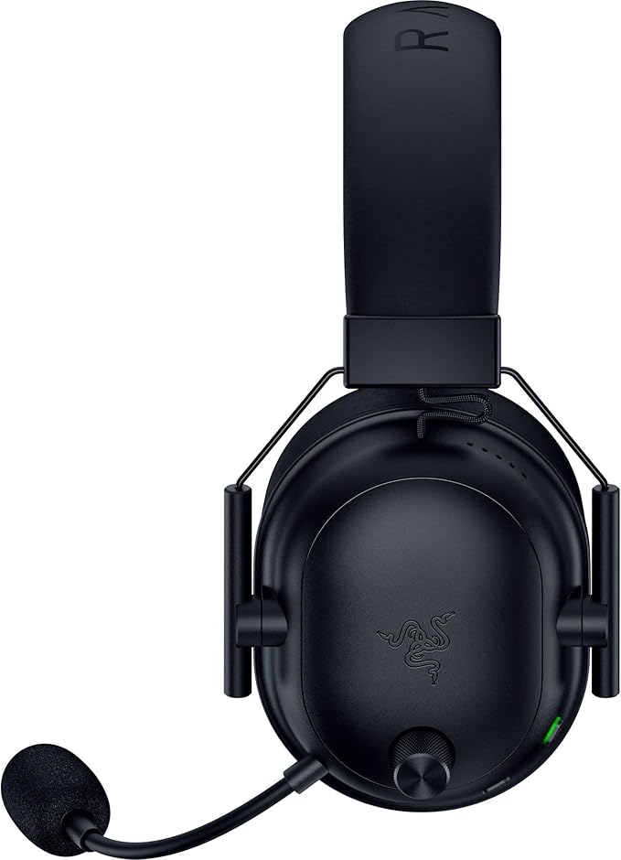 Razer BlackShark V2 HyperSpeed Wireless Gaming Headset: 280g Lightweight - THX Spatial Audio - Bendable Mic - 50mm Drivers - 2.4GHz, Bluetooth or USB - 70 Hr Battery w/USB Type C Charging - Black