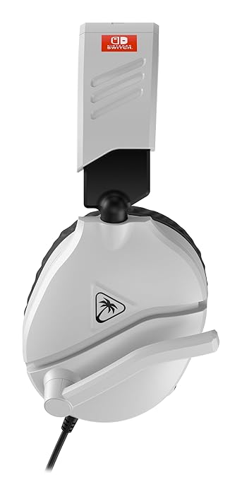 Turtle Beach Recon 70 Wired Gaming Headset - Licensed for Nintendo Switch 2, Nintendo Switch/Lite/OLED, Flip-to-Mute Mic, Adjustable, Lightweight headphones, On-Ear Controls, 40mm Drivers, Black/White