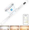 Ferswe 5W Mirror Lights with Remote Control,3 Color Adjustable Makeup Light with 120 LEDs,2500mAh Rechargeable Light Bar,Touch Light Wireless for Cabinets,Stick On Lights for Closet,Bunk Bed