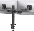 ErGear Dual Monitor Stand for 17-32 inch, Dual Monitor Mount with Adjustable Tilt, Swivel, Rotation, Tiered Arms for Extra Height, Supports 22 lbs per Arm