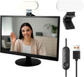 Video Conference Lighting & Computer Light – USB LED Panel for Laptop & Desktop, Plug-and-Play Webcam Light for Zoom, Teams, Streaming & Remote Work, 3 Color Modes & 10 Brightness Levels