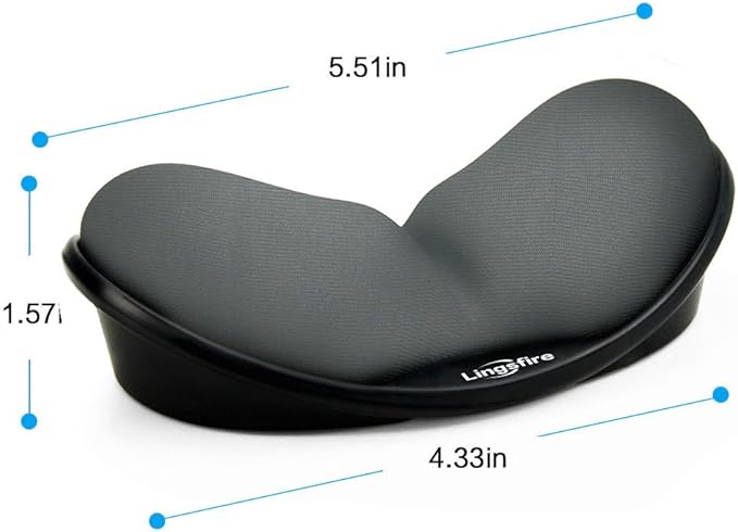 LINGSFIRE Memory Foam Mouse, Keyboard Wrist Rest Pad Anti-Skid Mousepad Support Mat for Office Computer Laptop Mac- Durable Comfortable Lightweight Easy Typing (Gray)