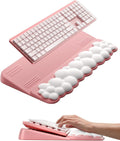 Vaydeer Keyboard Stand Wrist Rest, Cloud Ergonomic Wrist Support Pad Soft Memory Foam, Computer Keyboard Riser Holder Lifter Tilt Cushion for Desk, Palm Hand Typing for Office Home Gaming Pain Relief